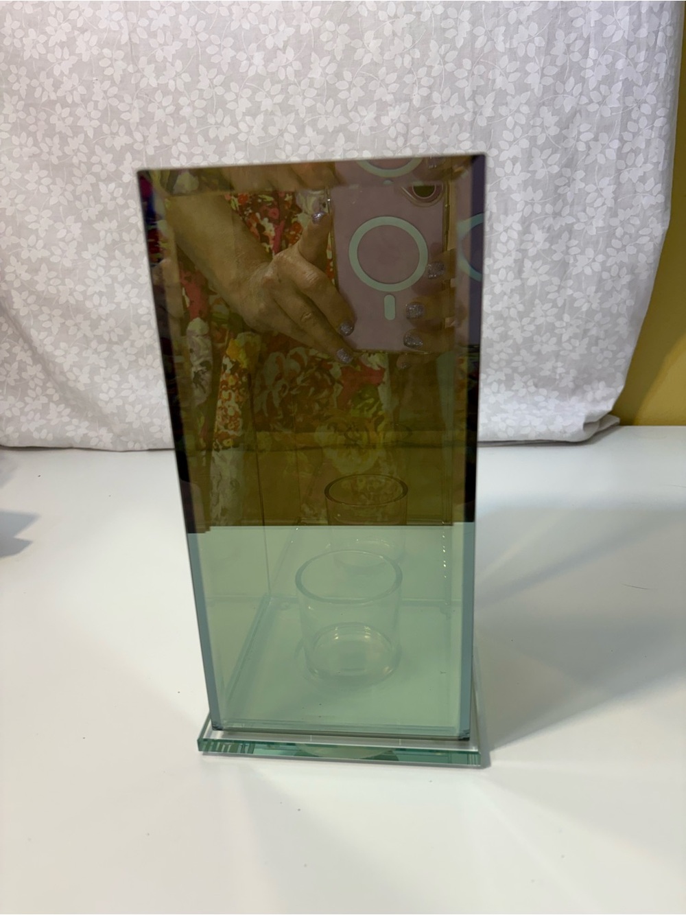 PartyLite reflections, glass infinity mirror candle holder.